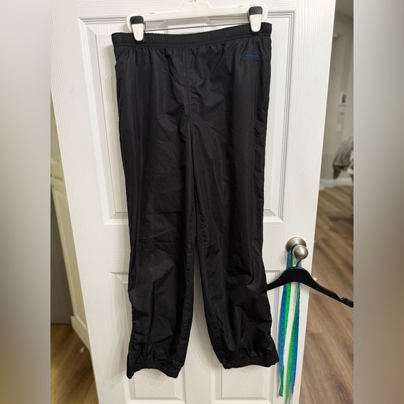 VTG 90s Polo Sport Track Pants Pockets Windbreaker Joggers Men L Zip Ankles - Picture 1 of 7